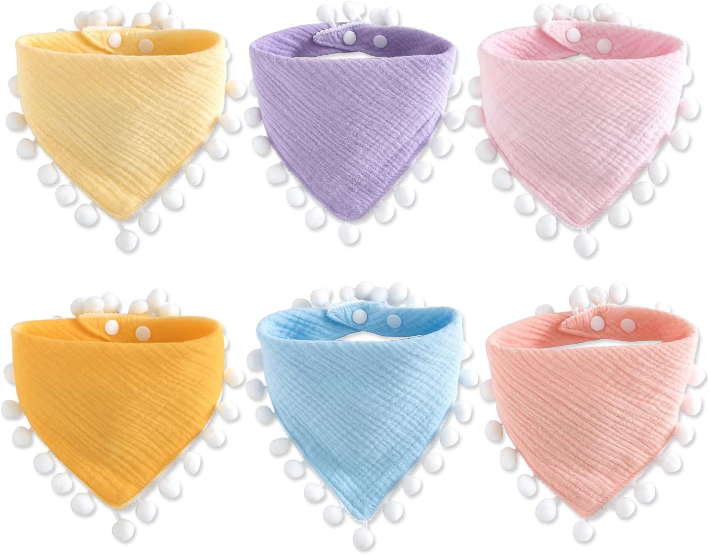 251231032414776_1 Mccotwe Muslin Baby Bibs Drool Teething Bibs Lap-shoulder Cloths Bibs 8-Layer Organic Cotton for Unisex Boys Girls Adjustable - Image 1
